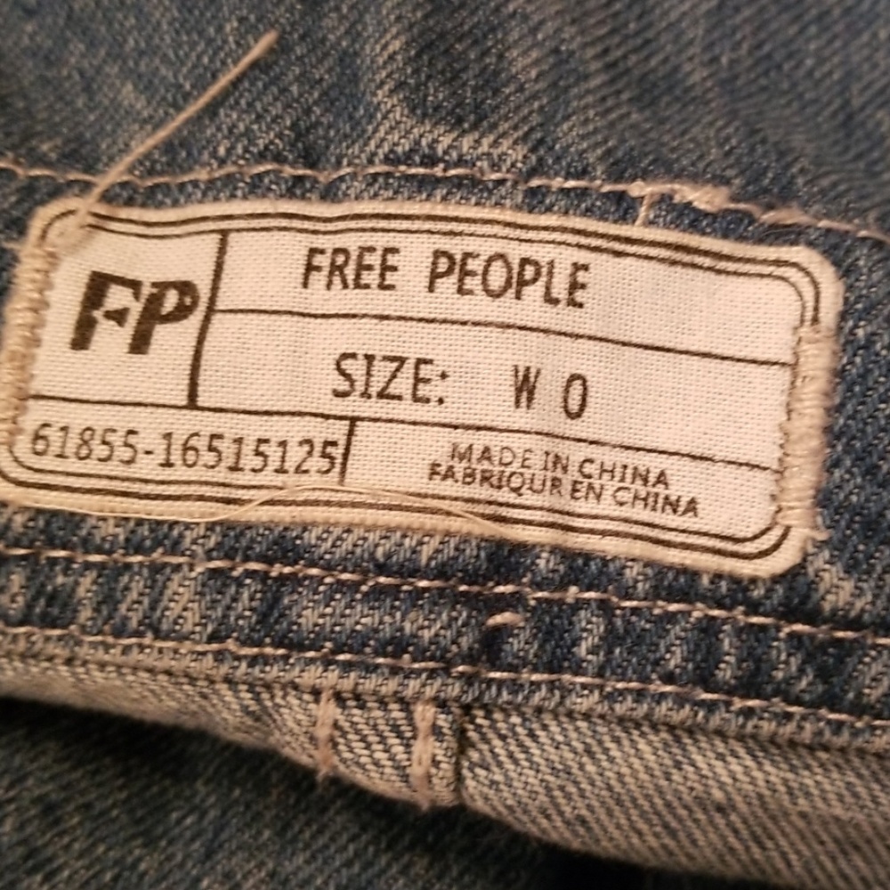 *SOLD*SOLD* Free People Distressed Denim Jumper - Picture 5 of 7
